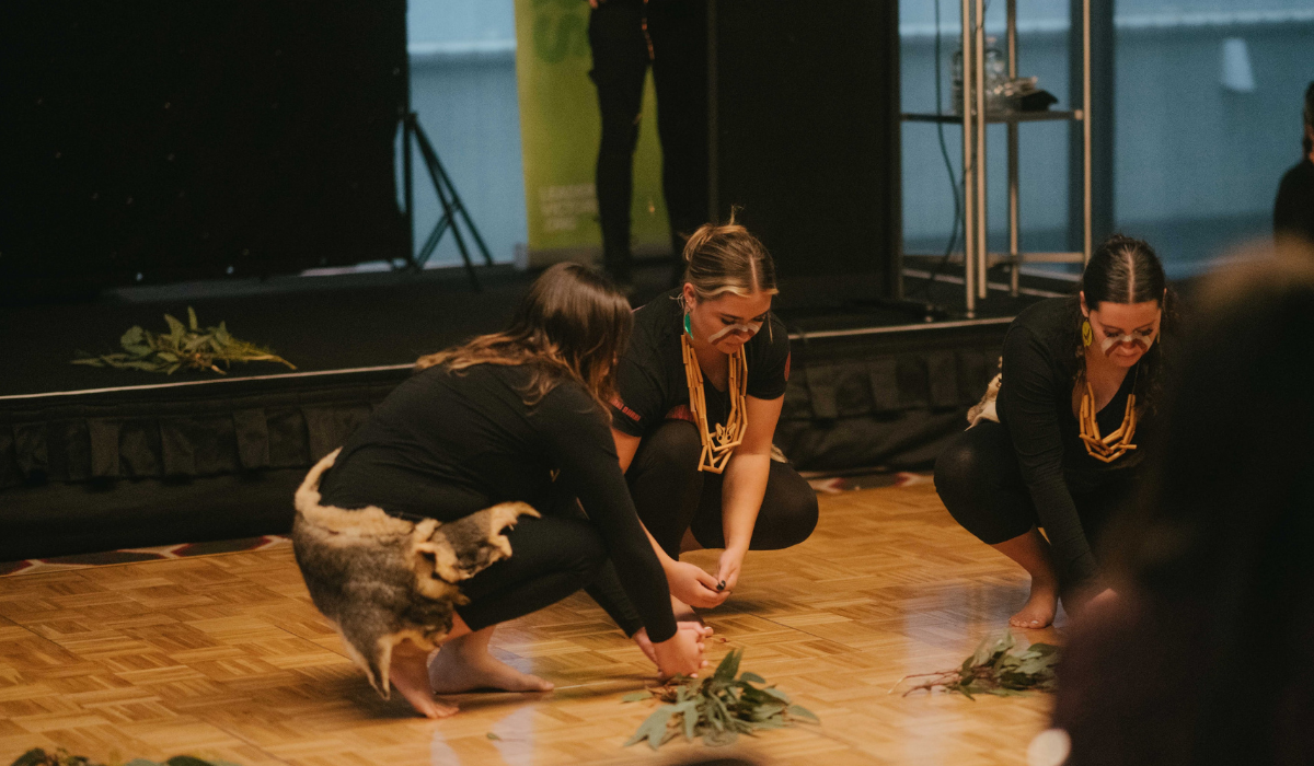 djirri djirri dancers doing a dance during the celebration of the Williamson Community Leadership Program